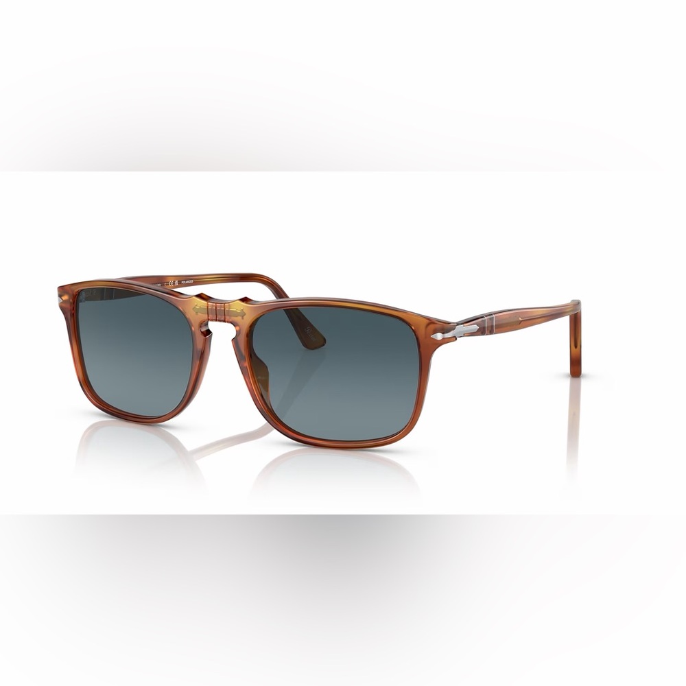 Persol Brown tortoise tiera di Siena Frame Blue Lens polarized Sunglasses 3059S